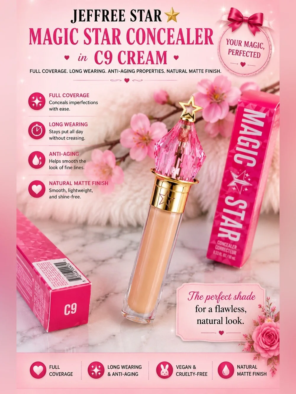 Jeffree Star Magic Star Concealer in C9 Cream